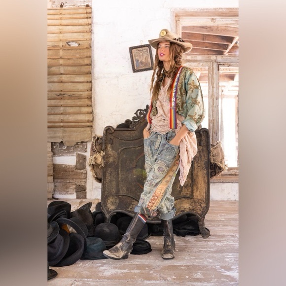 Magnolia Pearl Washed Side Stripe Jeans Free People - Picture 11 of 16